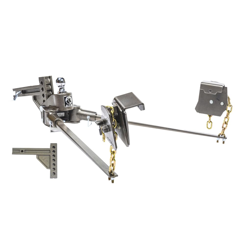 Weight Distributing Hitch with 7 Hole Shank, 1000lbs Tongue, 10000lbs Towing, 2″ Receiver R44964