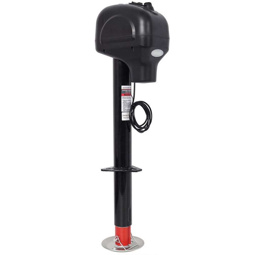 Electric Trailer Jack 3500 LBS 12V DC Power Tongue Jack with Adjustable Drop Leg W3015