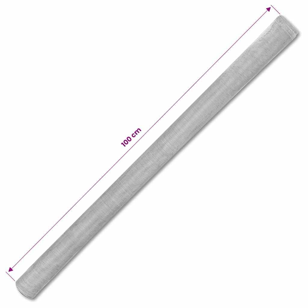 Aluminum Mesh Screen 39.4x196.9 Inch Silver N821616