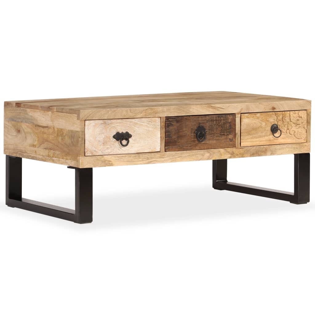 Coffee Table with Storage Open Shelves Y4046