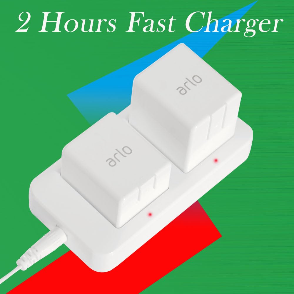 White Dual Slot Camera Battery Charger A849