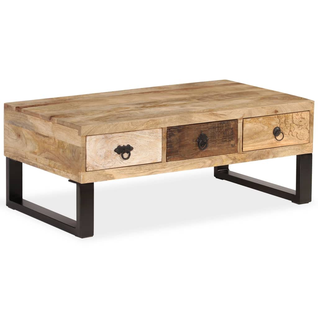 Coffee Table with Storage Open Shelves Y4046