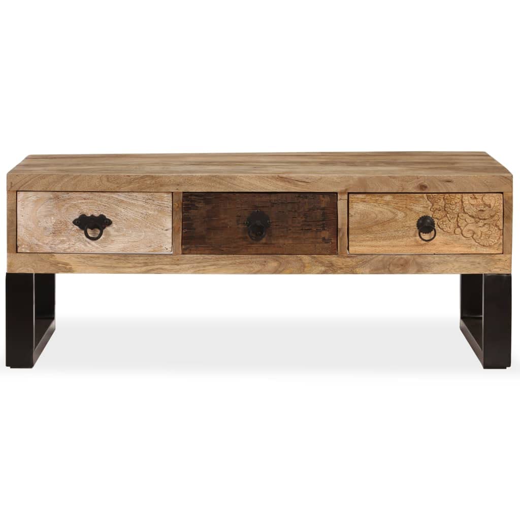 Coffee Table with Storage Open Shelves Y4046