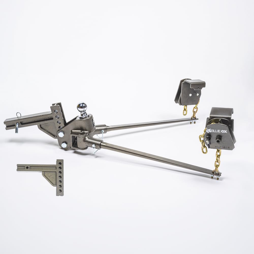 Weight Distributing Hitch with 7 Hole Shank, 1000lbs Tongue, 10000lbs Towing, 2″ Receiver R44964