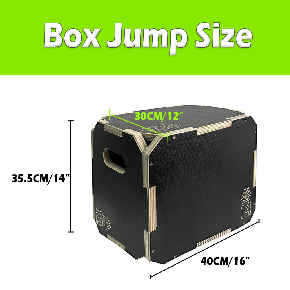 3 in 1 Non-Slip Wooden Plyometric Jump Box U291277