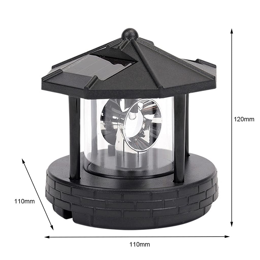 2 Pieces Solar Powered Lighthouse Shape Light V211