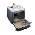 Foldable Enclosed Cat Litter Box with Lid E658