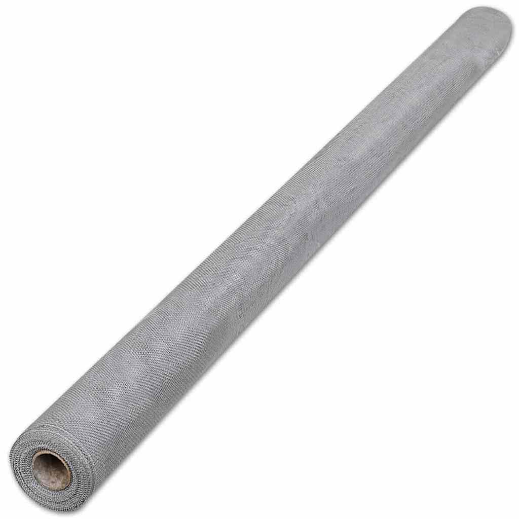 Aluminum Mesh Screen 39.4x196.9 Inch Silver N821616