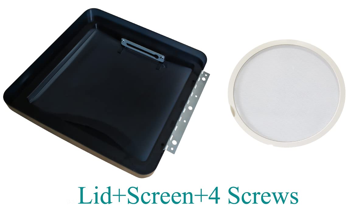 14"x14" RV Roof Vent Lid Replacement Smoke Dome Cover with Stainless Steel Screen S157826