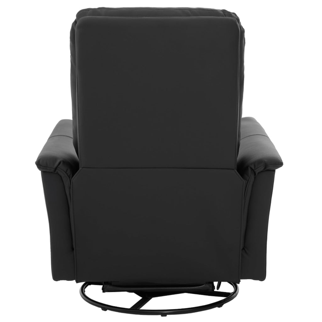 Black Boucle Swivel Rocker Glider Lounge Chair J6534