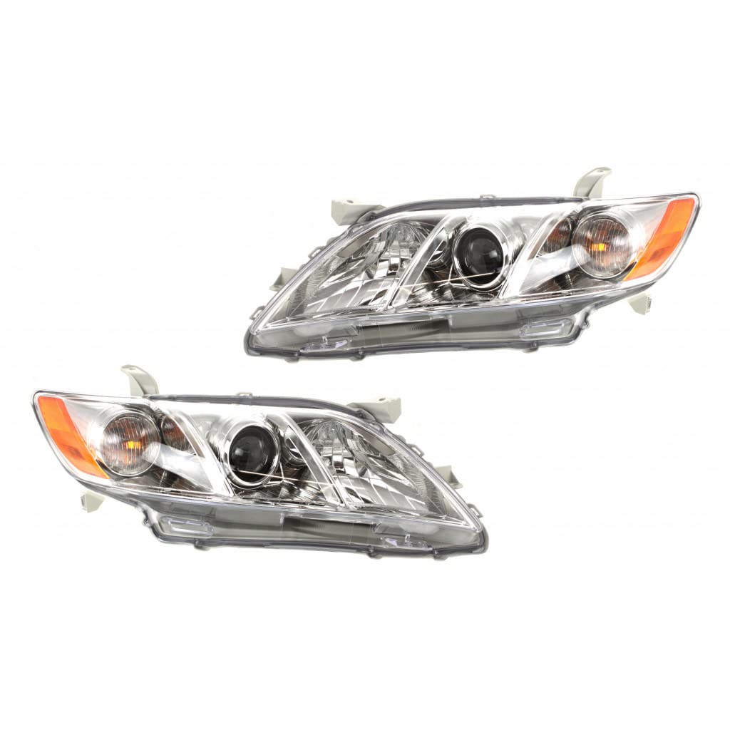 Toyota Camry Headlight Assembly Pair Driver and Passenger Side Replacement Z687