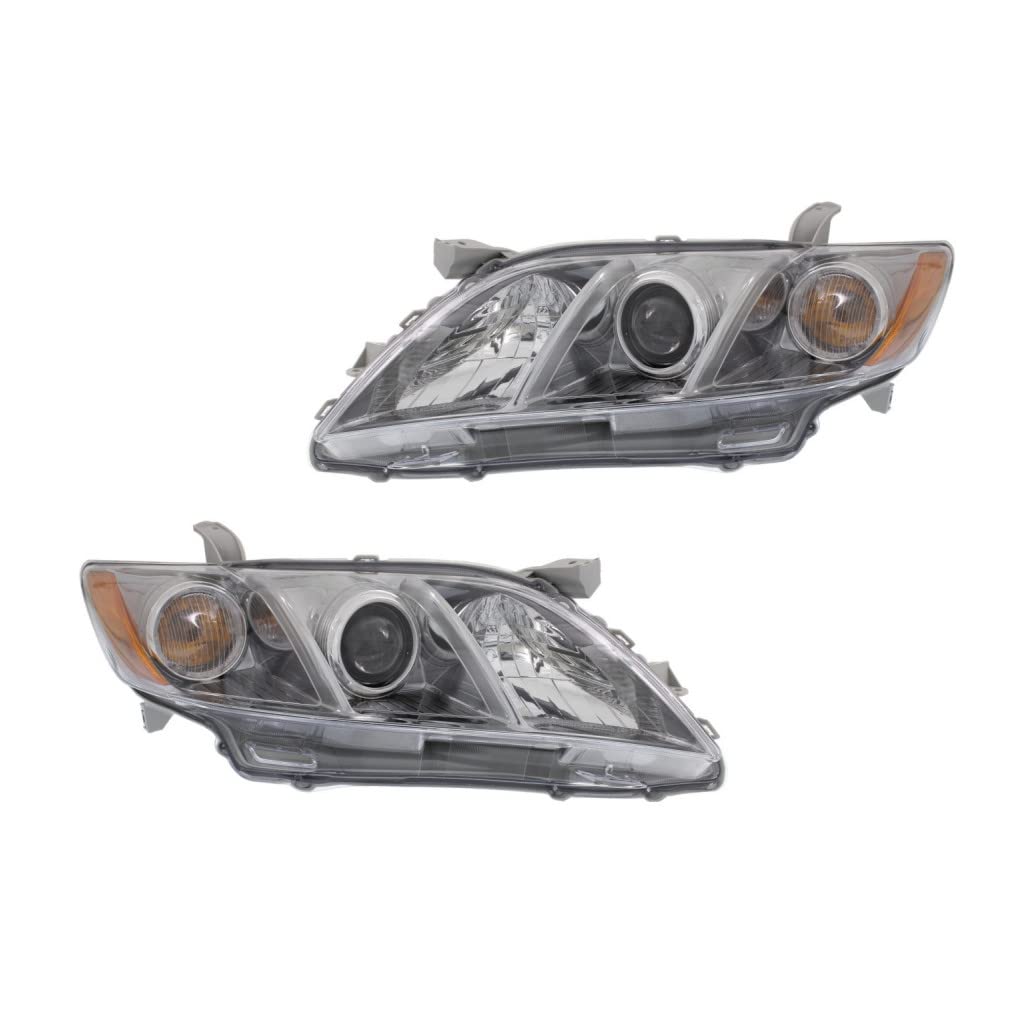 Toyota Camry 2007 2008 2009 Headlight Driver and Passenger Side Pair T7560