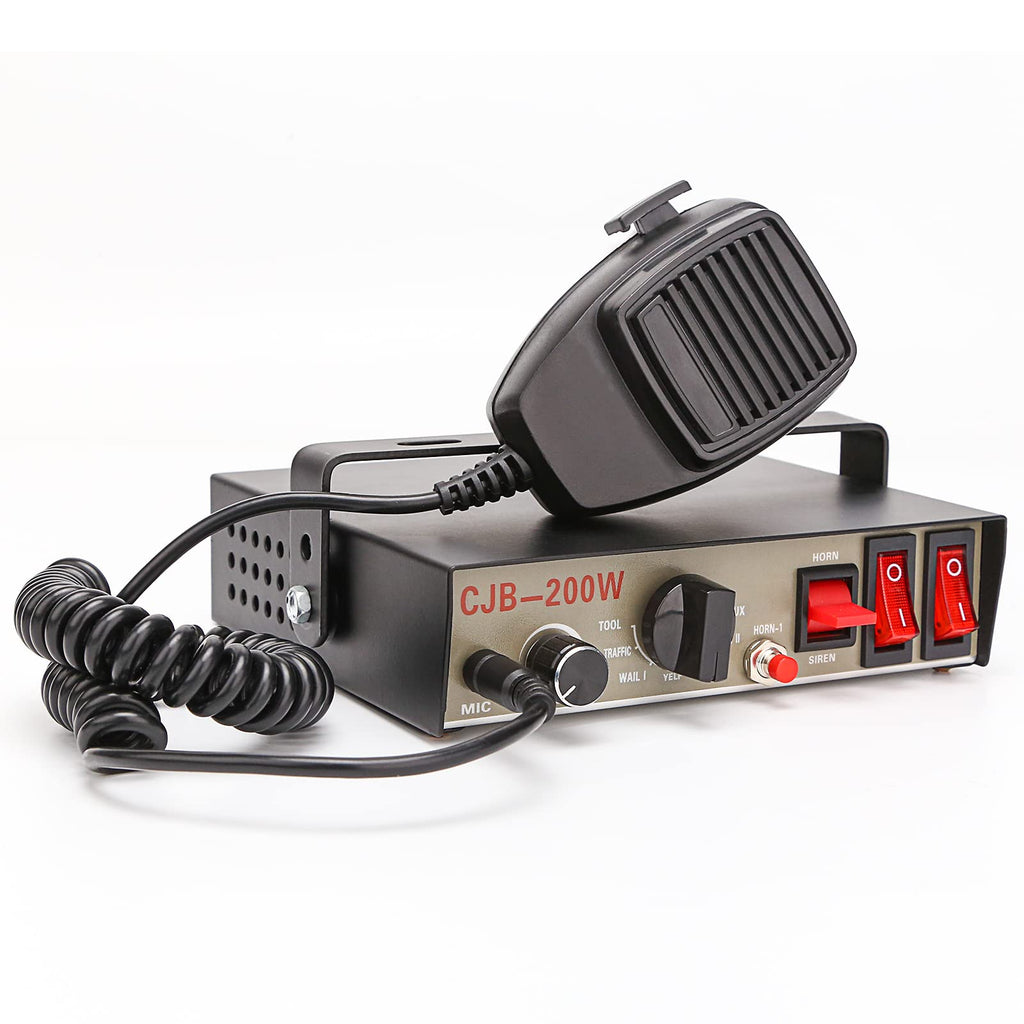 12V 200W 9 Tones Emergency Warning Siren PA System with Handheld Microphone C42994