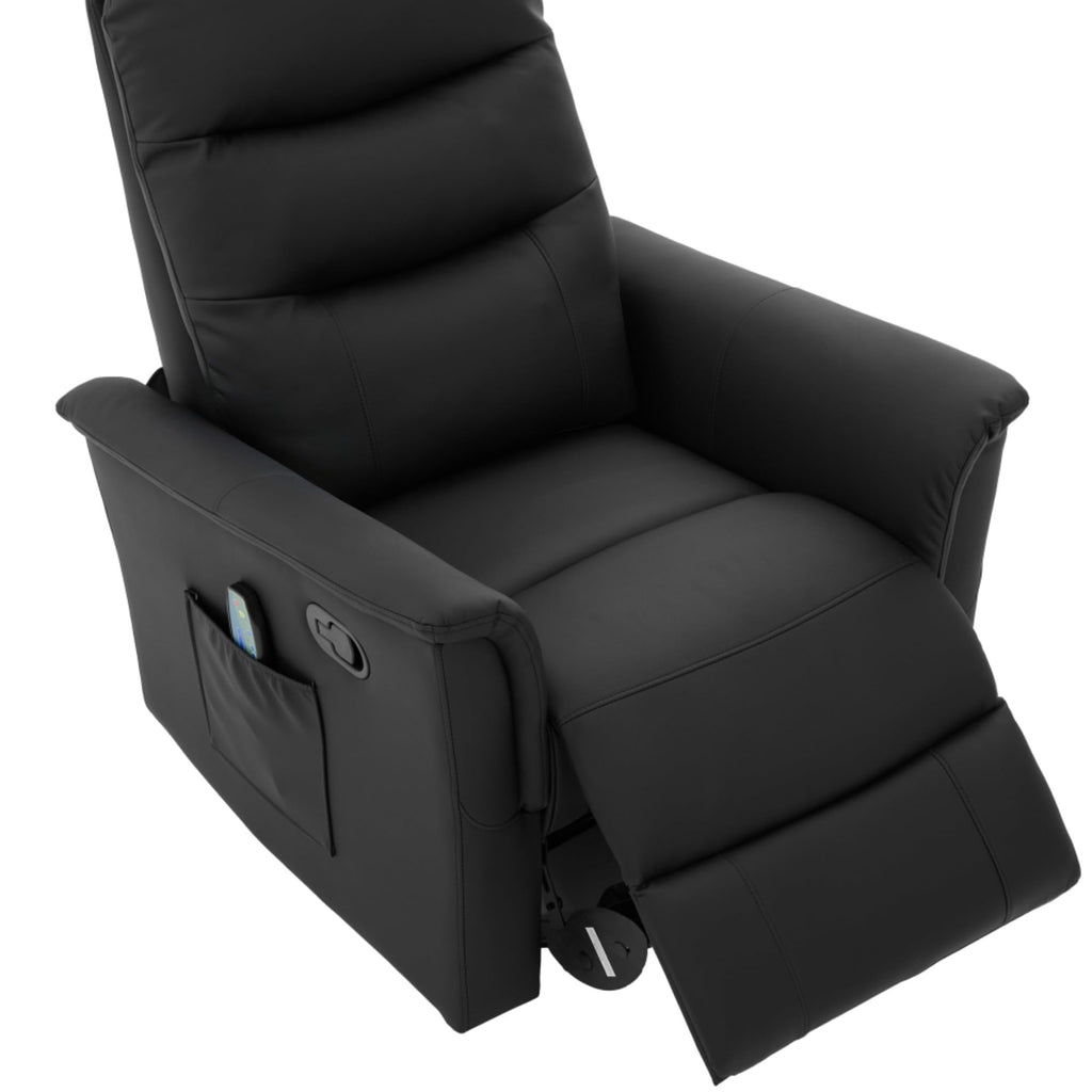 Black Boucle Swivel Rocker Glider Lounge Chair J6534