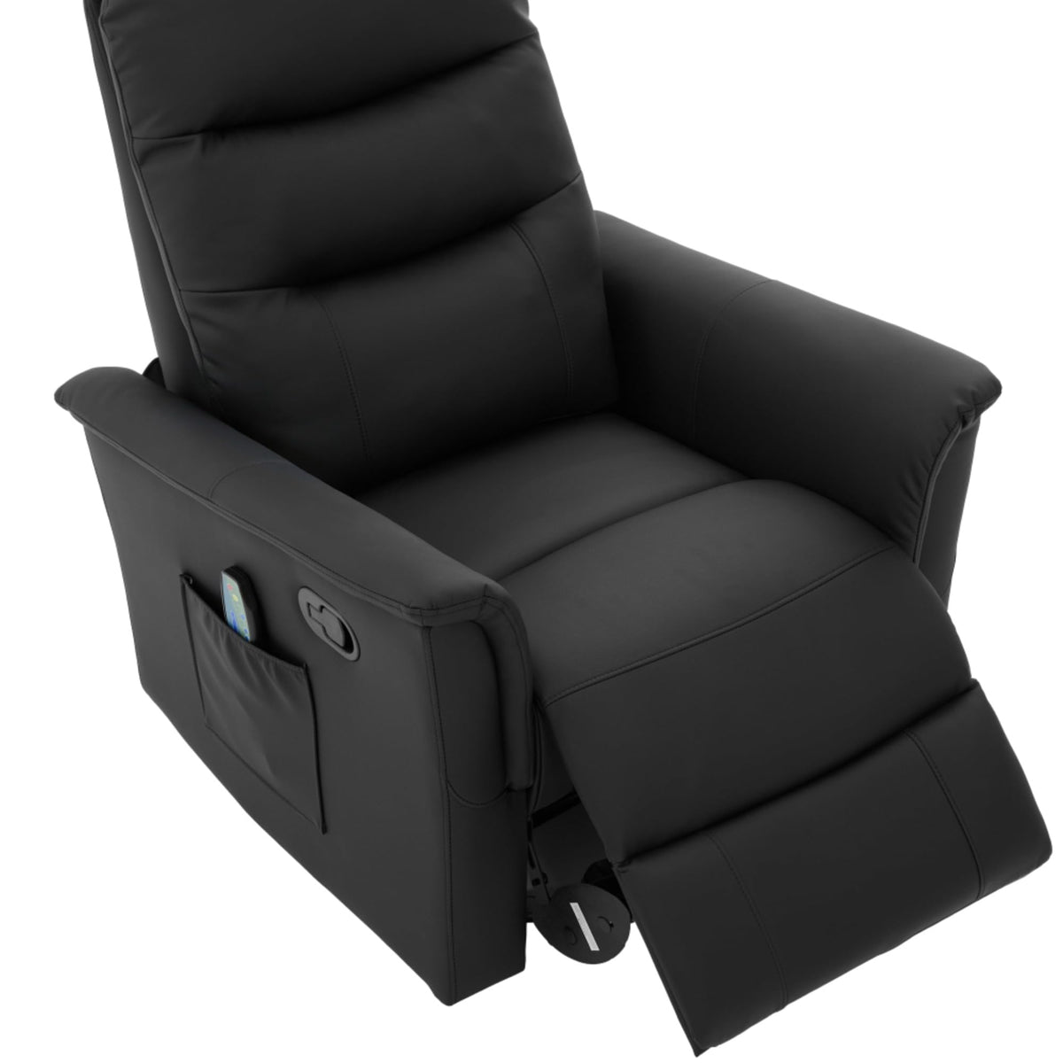 Black Boucle Swivel Rocker Glider Lounge Chair J6534