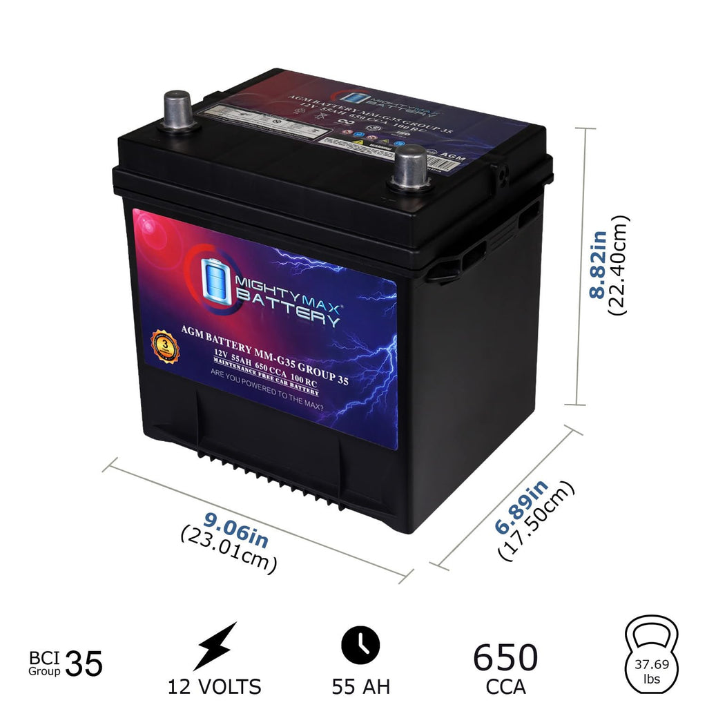 12V 55Ah AGM Replacement Battery Z536