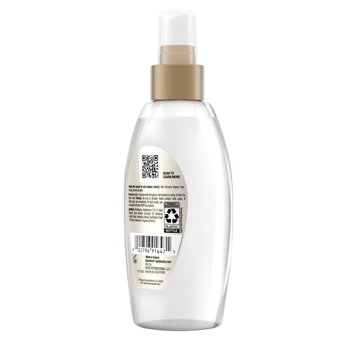 Coconut Oil Hydrating Hair Mist N96734