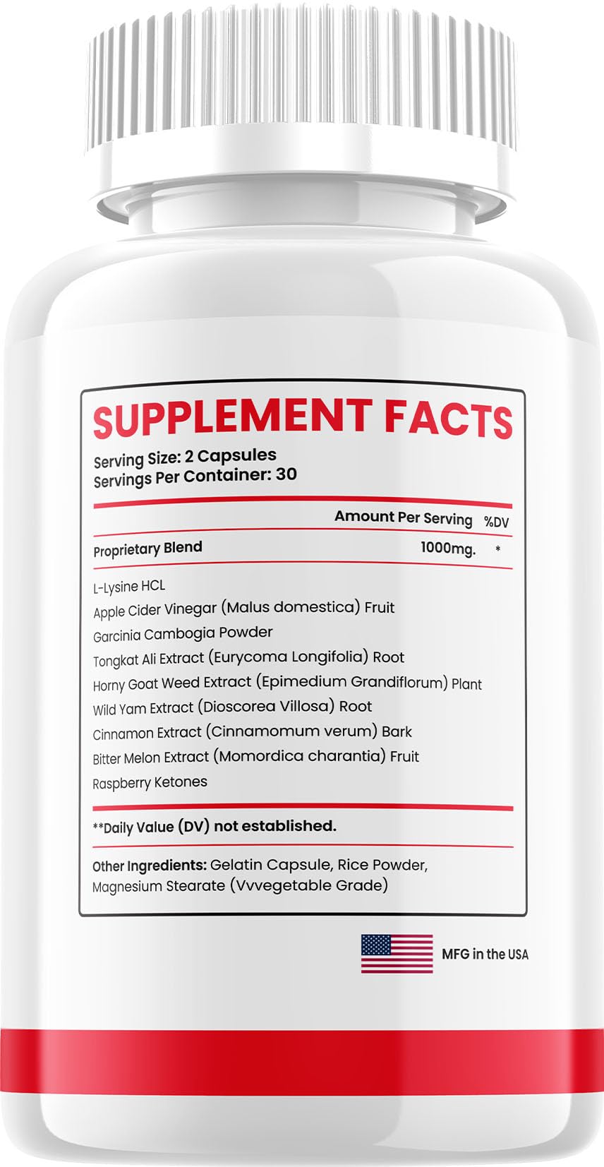 60 Capsules Natural Ingredients Supplement S663