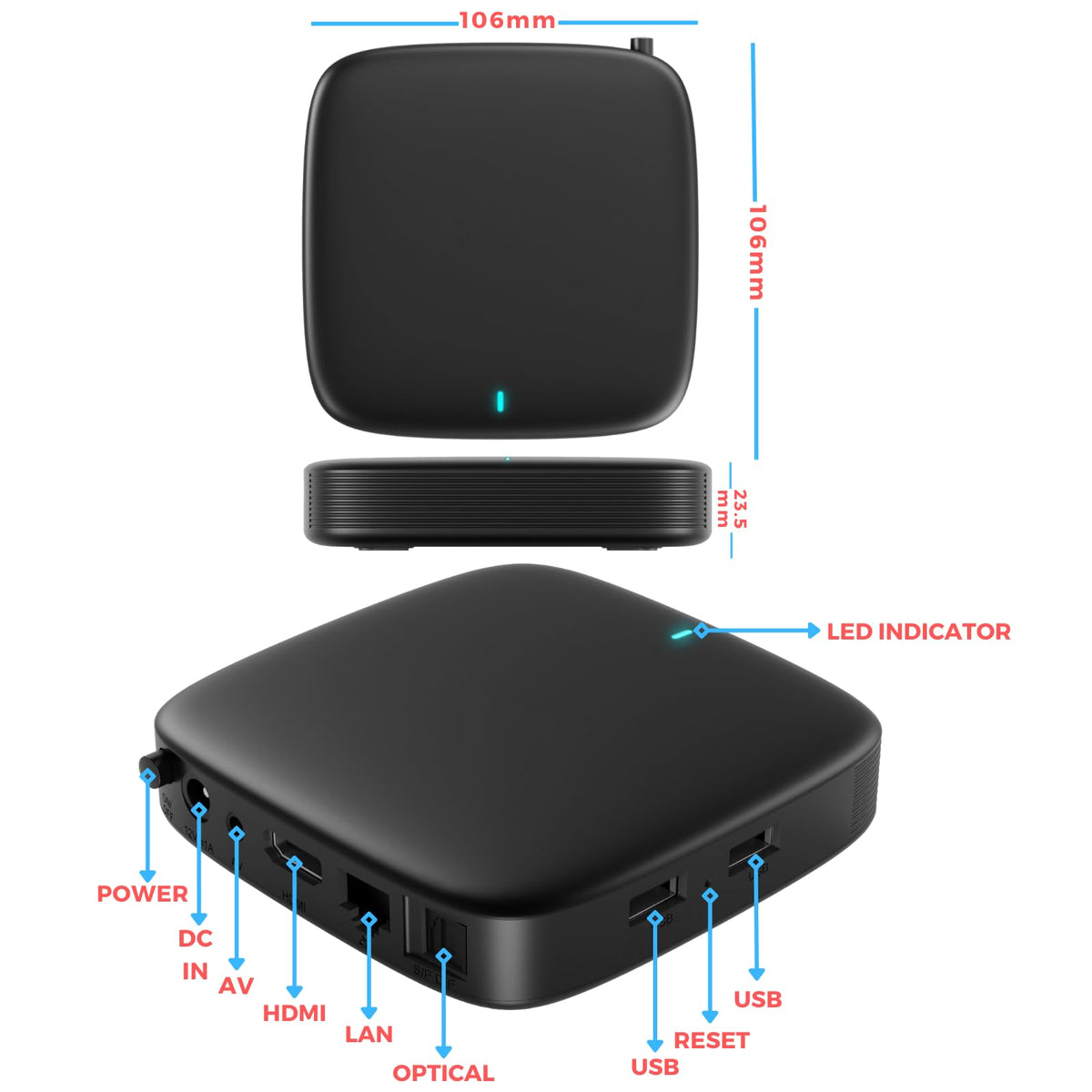 4K Streaming Media Player with Voice-Control Remote Q18235