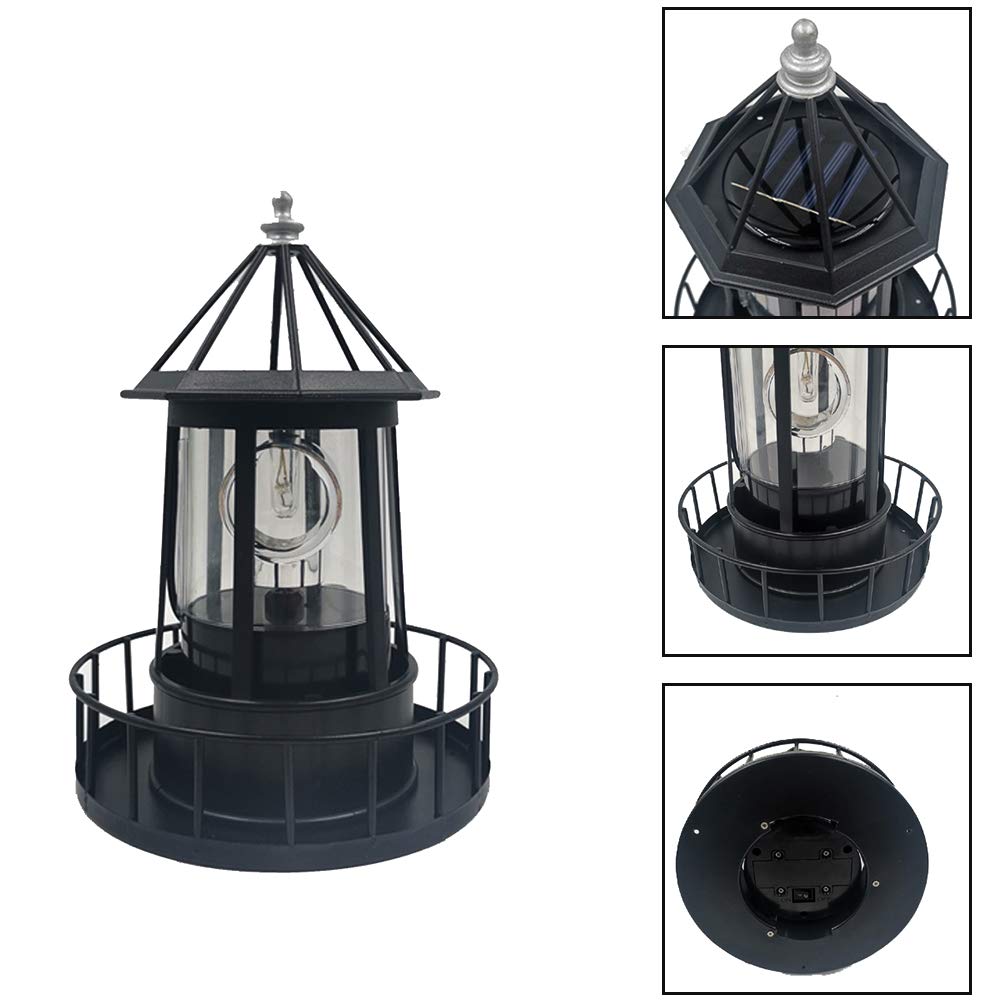Solar LED Rotating Lighthouse Light I38149