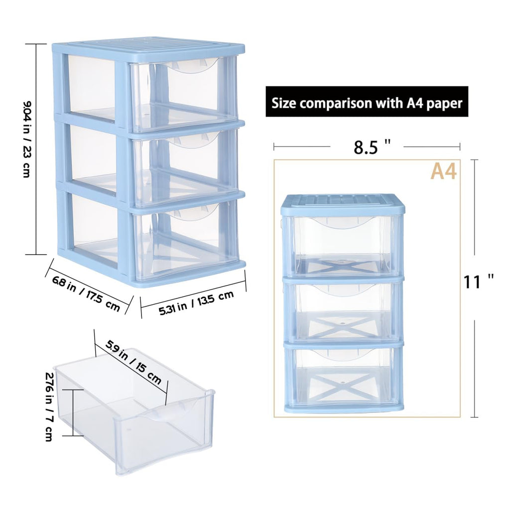 3-Drawer Plastic Storage Organizer L436618
