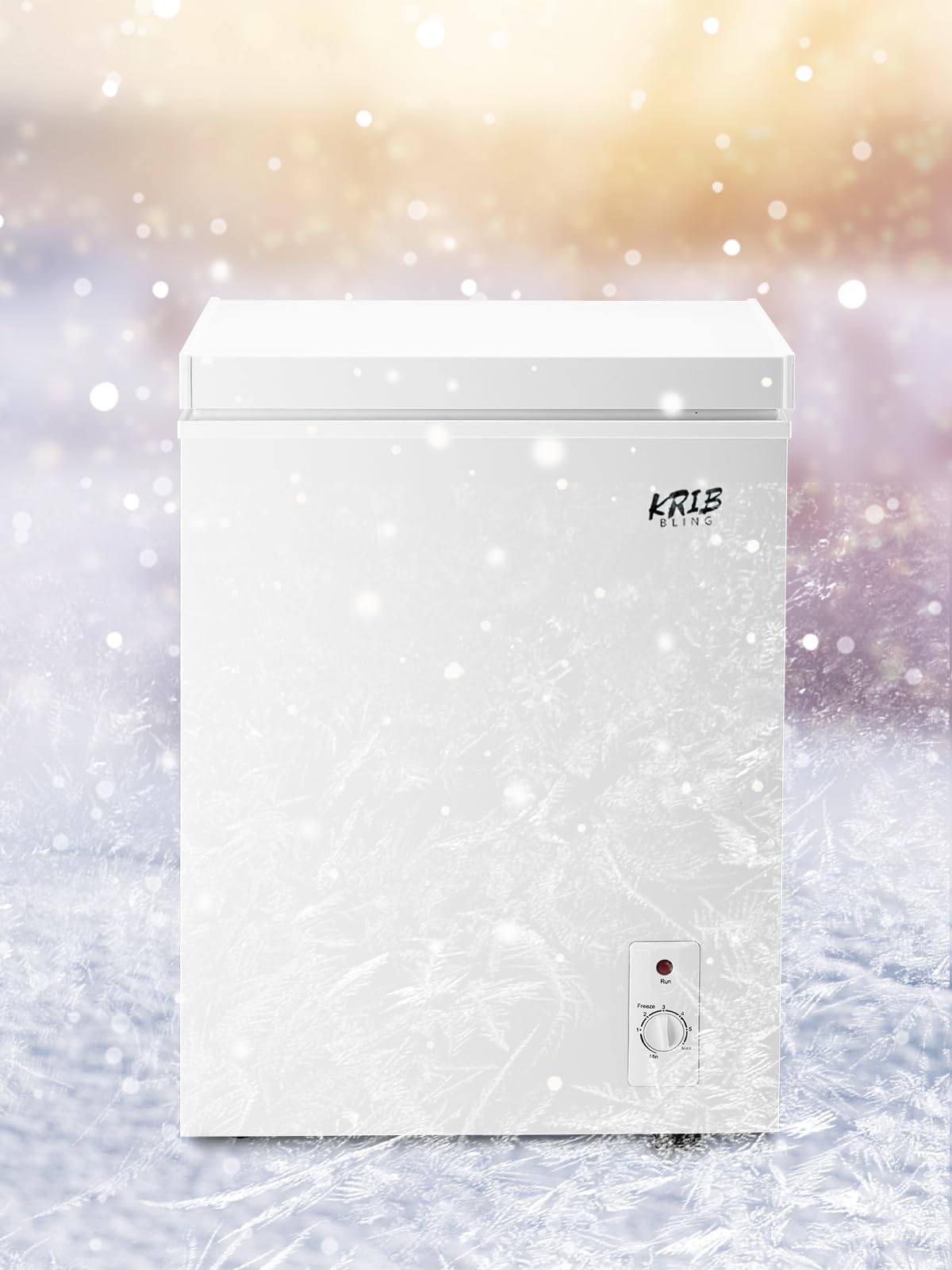 3.5 Cu.Ft Chest Freezer with Removable Basket, White Z414991