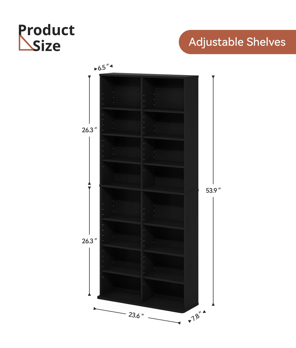 16-Shelf DVD Storage Rack G544