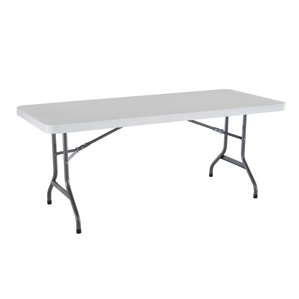 White 6 Feet Folding Utility Table Pack of 4 U4948