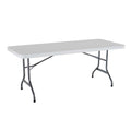 White 6 Feet Folding Utility Table Pack of 4 U4948