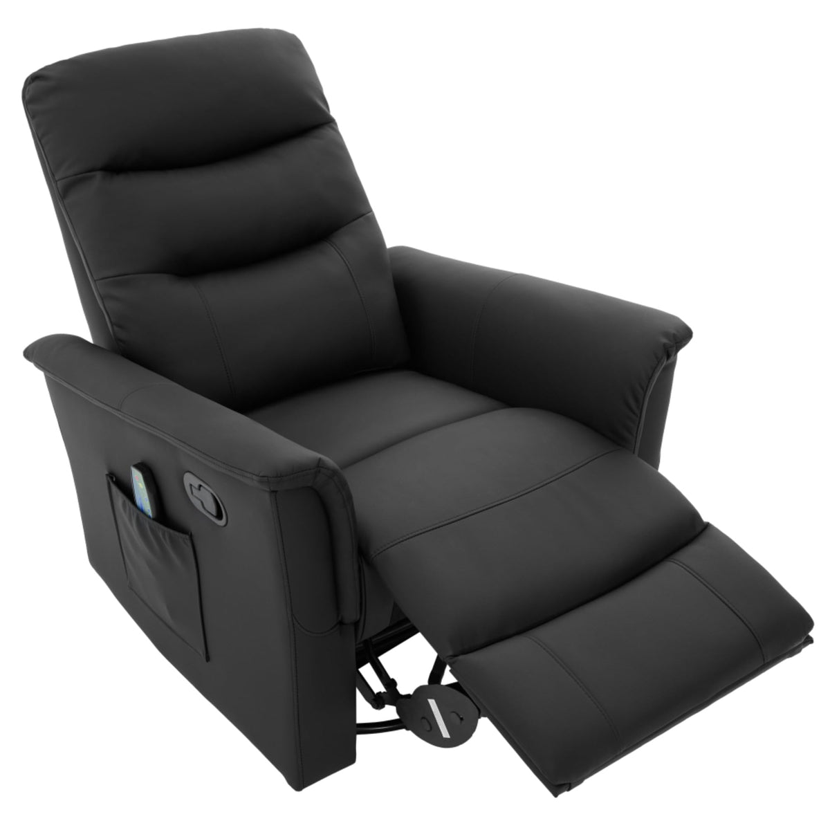 Black Boucle Swivel Rocker Glider Lounge Chair J6534
