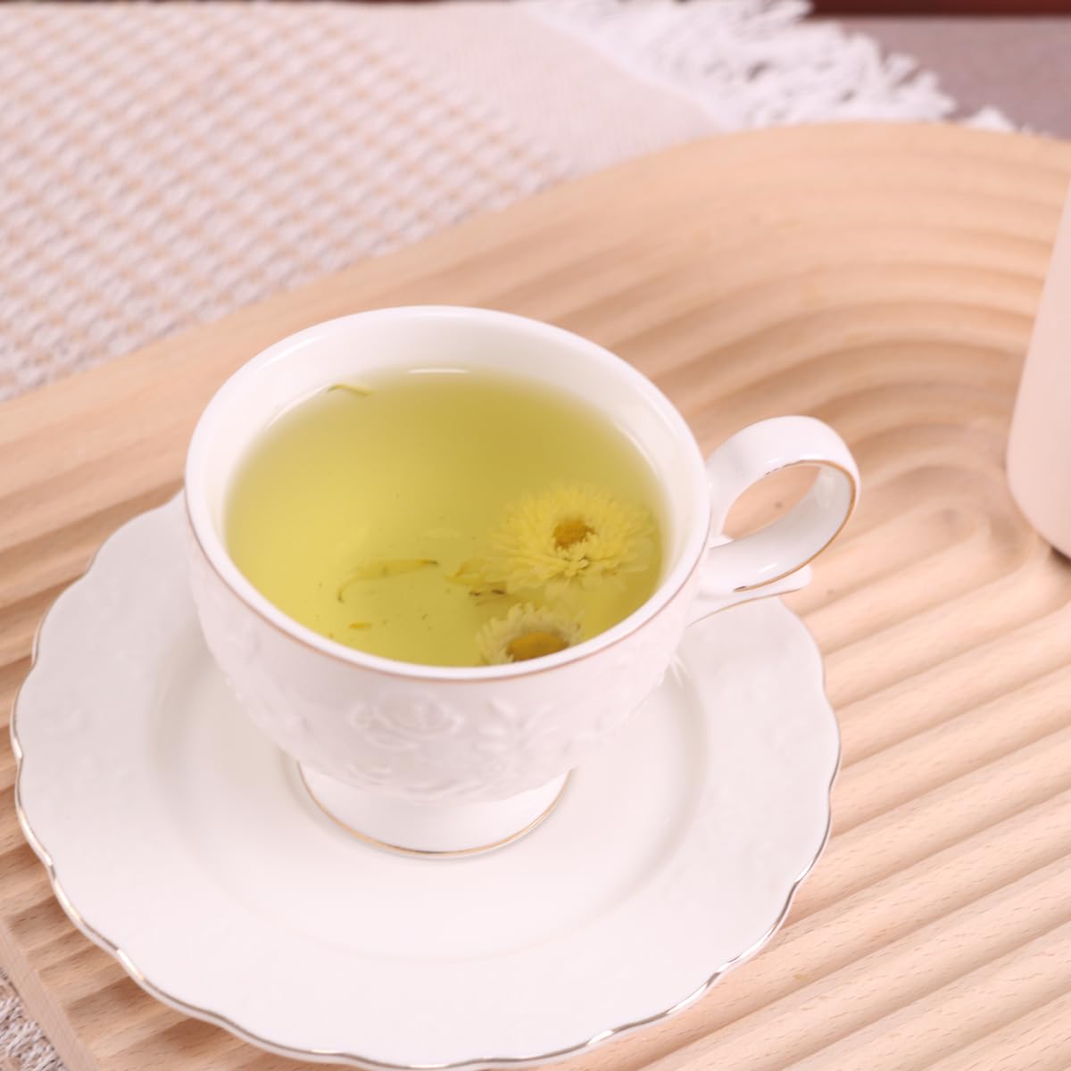 12 Pieces Porcelain Tea Cups and Saucers Set of 6 V449