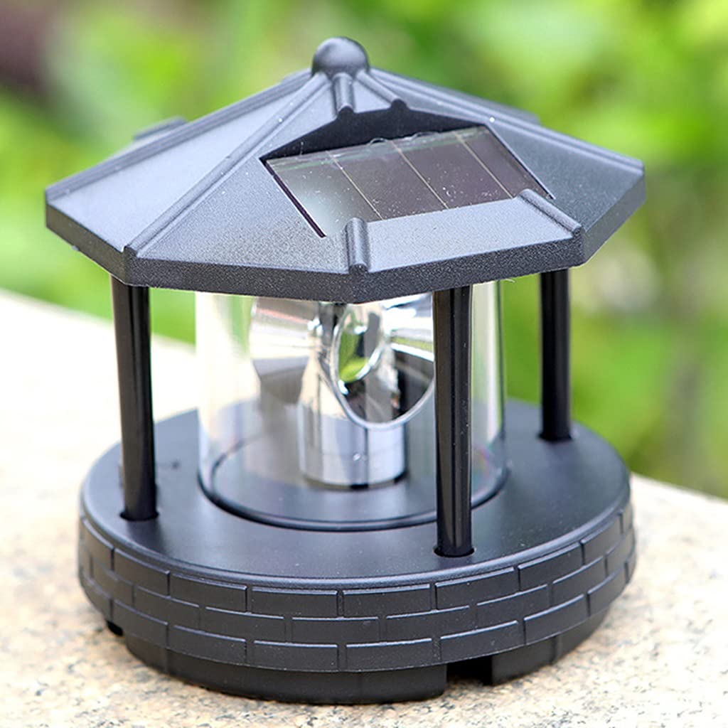 2 Pieces Solar Powered Lighthouse Shape Light V211