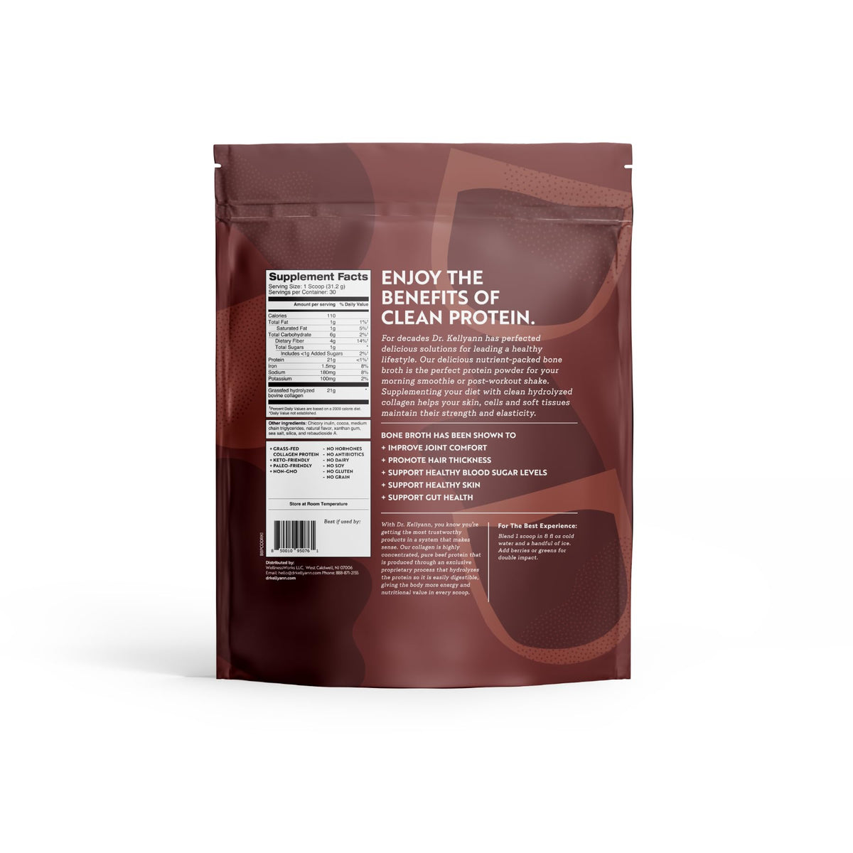 Chocolate Bone Broth Protein Powder 30 Servings V136126