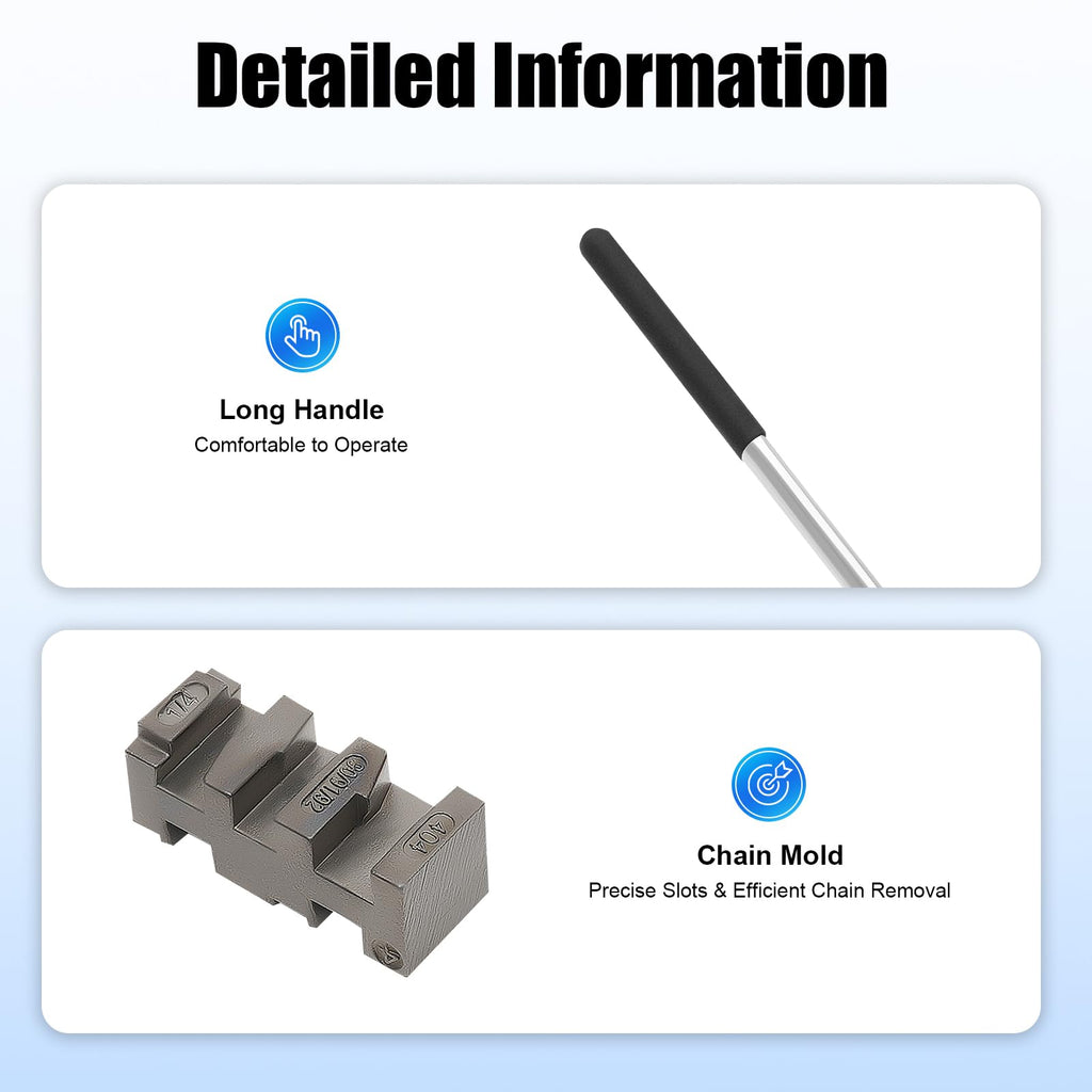 Heavy Duty 2 in 1 Chain Breaker & Riveter Tool with 3 Punches & 2 Connectors Y156