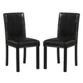 Faux Leather Upholstered Dining Chairs Set of 2 R12552