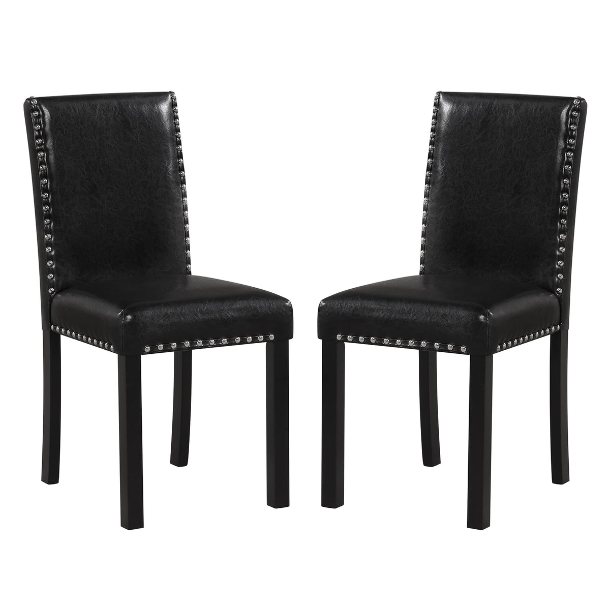 Faux Leather Upholstered Dining Chairs Set of 2 R12552