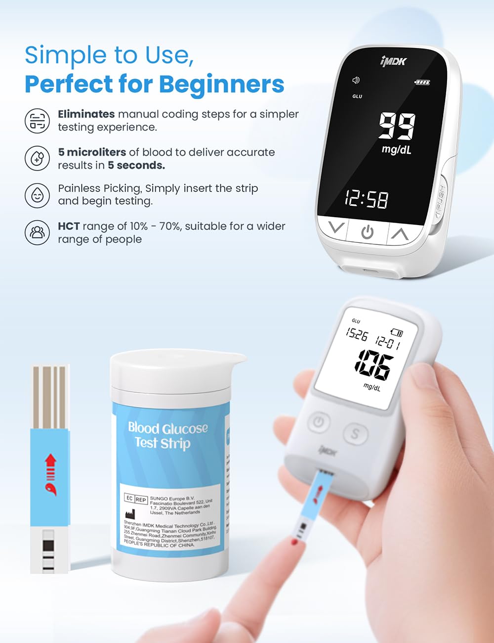 Blood Glucose Test Strips 100 Count S3161