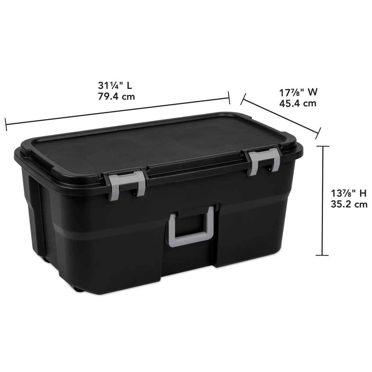 Black 22 Gal Lockable Storage Chest with Wheels V46616
