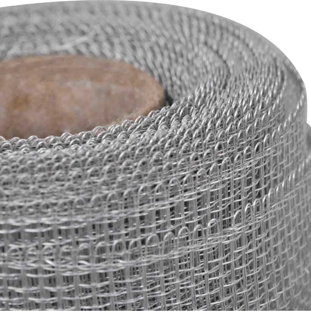 Aluminum Mesh Screen 39.4x196.9 Inch Silver N821616