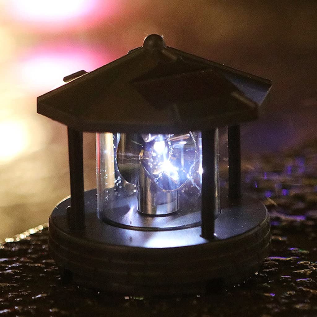 2 Pieces Solar Powered Lighthouse Shape Light V211
