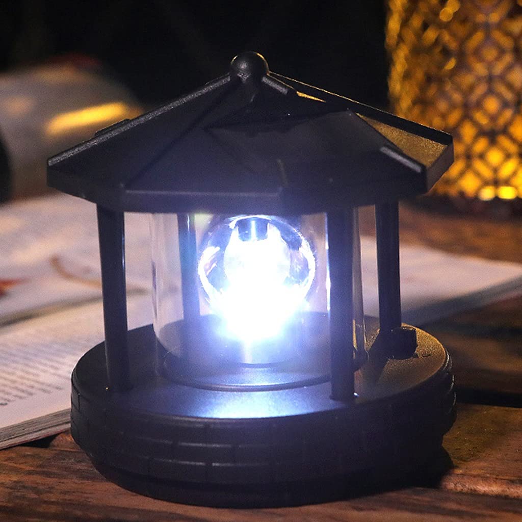 2 Pieces Solar Powered Lighthouse Shape Light V211
