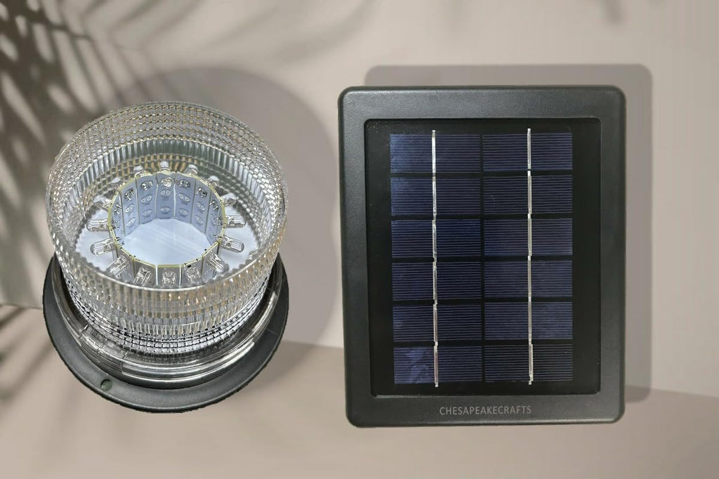 Solar Powered LED Revolving Beacon for Lawn Lighthouses P38873