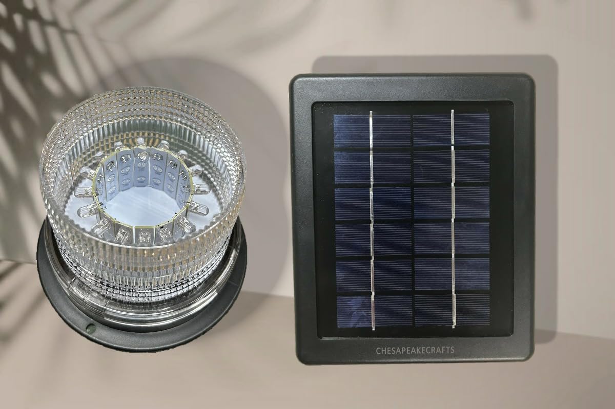 Solar Powered LED Revolving Beacon for Lawn Lighthouses P38873