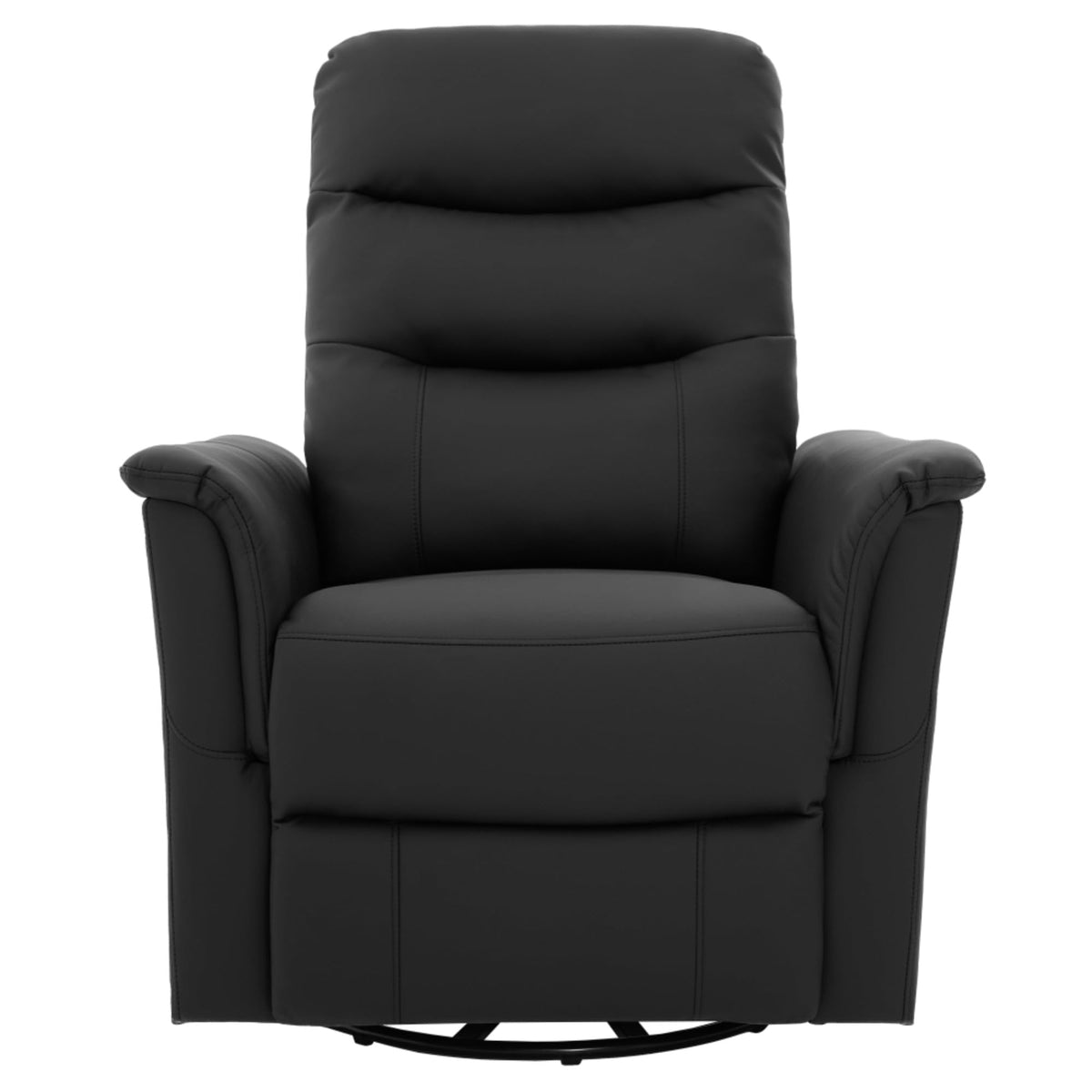 Black Boucle Swivel Rocker Glider Lounge Chair J6534