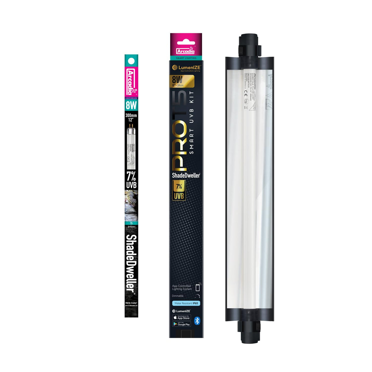 13" 8 Watts 7% UVB Reptile Light Fixture Kit K985