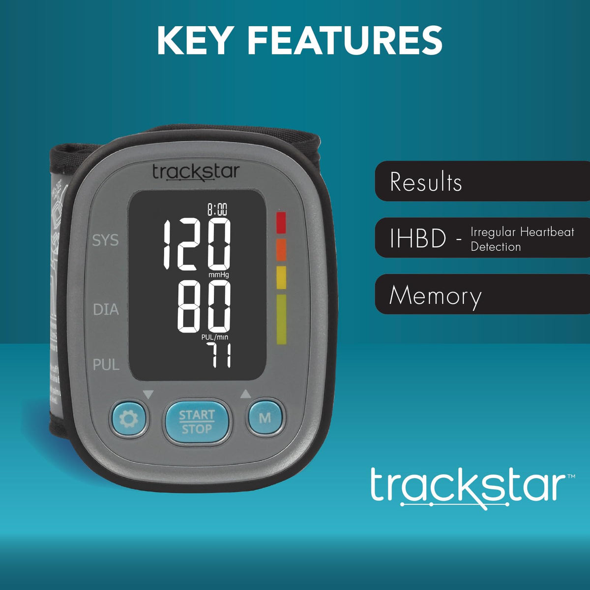 Smart Adult Wrist Blood Pressure Monitor C838255