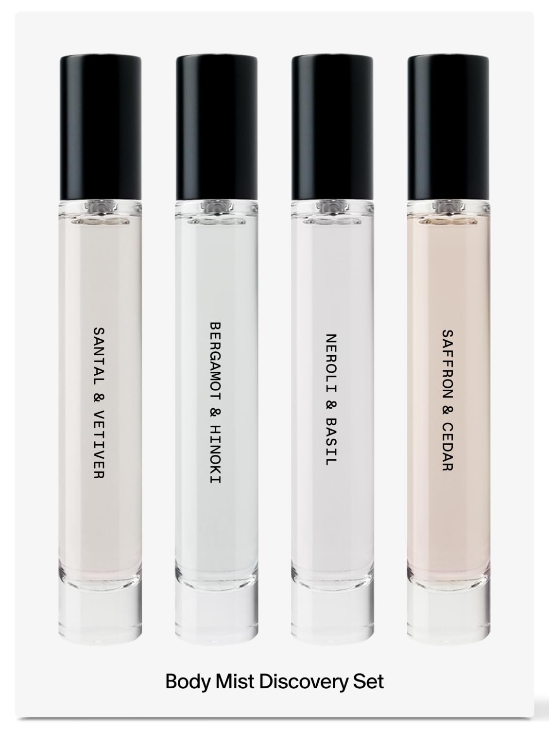 Body Mist Discovery Set, 4 Mini Fragrance Sprays, 0.34 oz Each B276