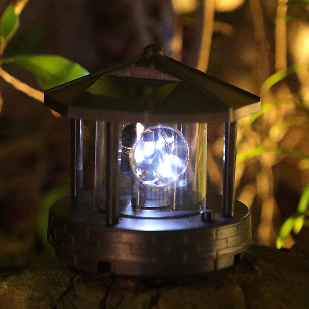 2 Pieces Solar Powered Lighthouse Shape Light V211