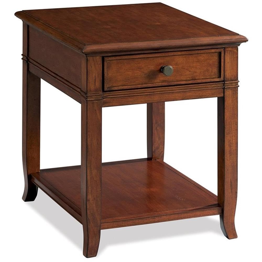 Square Wood End Table with 1 Drawer 1 Shelf A32503