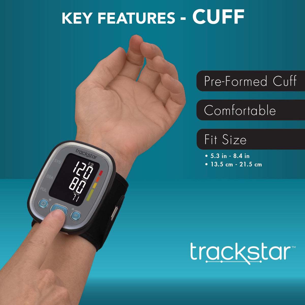 Smart Adult Wrist Blood Pressure Monitor C838255